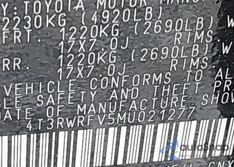 2021 Toyota Rav4 Hybrid Xle из США, поврежденный, VIN 4T3RWRFV5MU021277